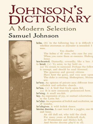 Johnson's Dictionary - ebook